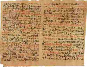 <a href="https://commons.wikimedia.org/wiki/File:Edwin_Smith_Papyrus_v2.jpg">Jeff Dahl</a>, Public domain, via Wikimedia Commons <a href="https://commons.wikimedia.org/wiki/File:Edwin_Smith_Papyrus_v2.jpg">Jeff Dahl</a>, Public domain, via Wikimedia Commons