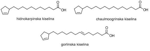 hidnokarpinska chaulmoogrinska gorlinska kiselina