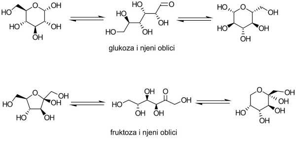 monosaharidi glukoza i fruktoza